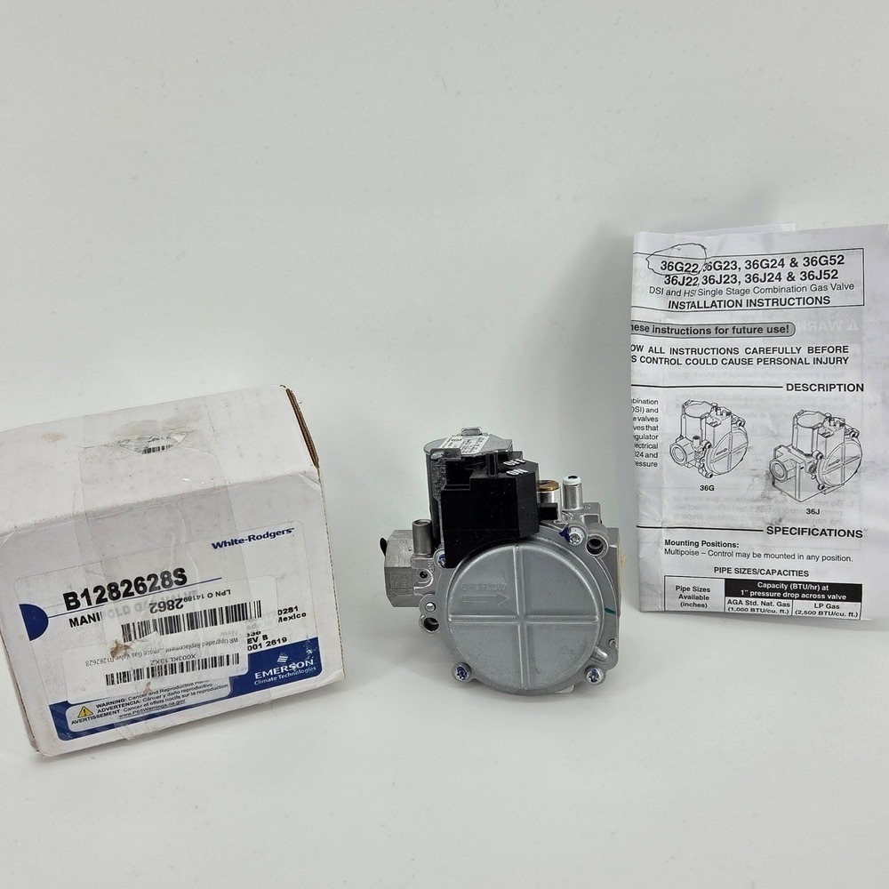 White-Rodgers Goodman 36G22Y202S1 Gas Valve 24V Single Stage‎ Gemini NOB New